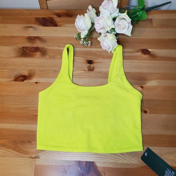 Wild Fable™- Women's Tiny Tank Top XXS  Vibrant Lime Green - Picture 6 of 6